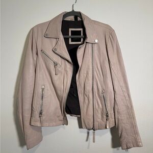 Women's Blush Leather Jacket